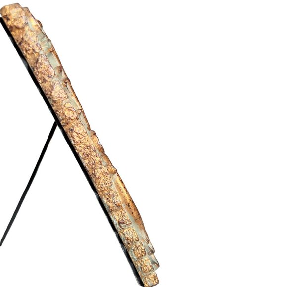 Roma Downey for Home Interiors Gold Metallic Ornate Frame w Glass & Art 6.75" sq - Picture 12 of 16